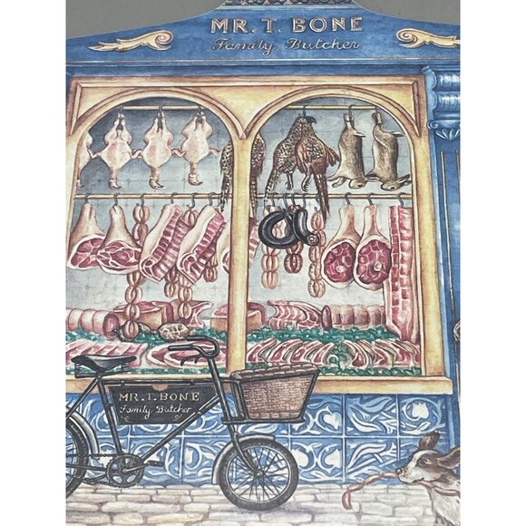 Very collectable chopping board area to hang 1890 butcher shop dog Mr. t. READ - Picture 2 of 10